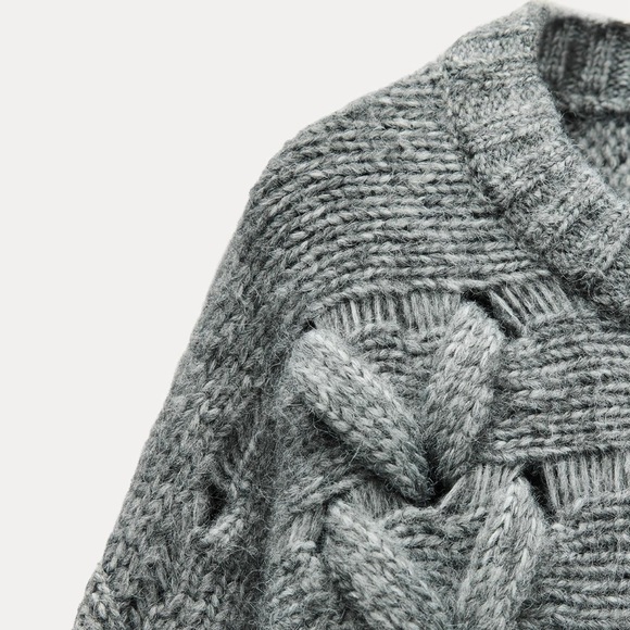 NWT ZARA CABLE KNOT SWEATER SIZE S - Picture 7 of 7